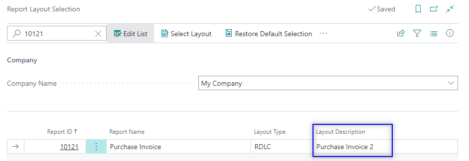 request page report business central